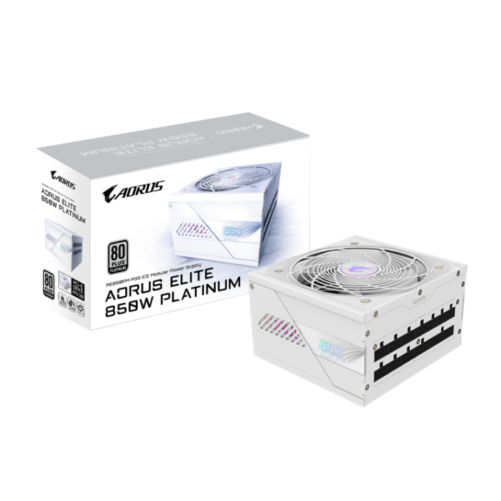 fuente alimentacion gigabyte platinium aorus elite 850w ice atx blanco
