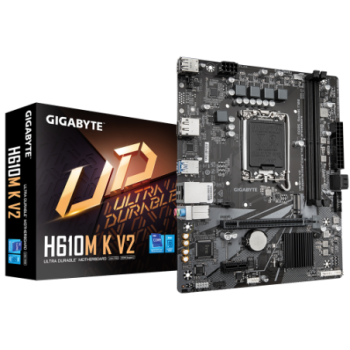 gigabyte gigabyte h610m k v2 placa base   procesadores intel core 14a generacion, hasta 5600 mhz ddr