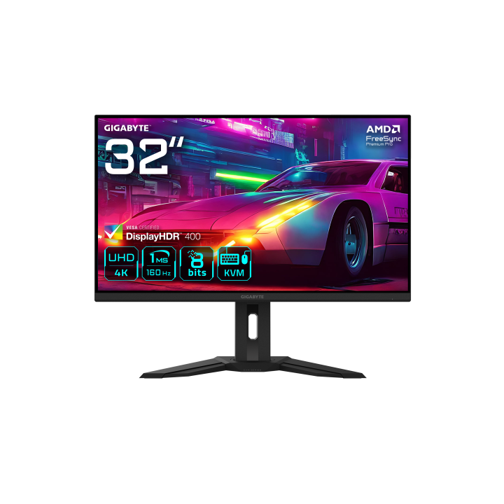gigabyte gigabyte m32up 31.5 monitor de juego uhd   3840 x 2160, 160 hz, 1 ms, 350 cd/m2, amd freesy
