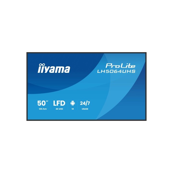 iiyama iiyama lh7564uhs b1ag pantalla de senalizacion pantalla plana para senalizacion digital 190,5