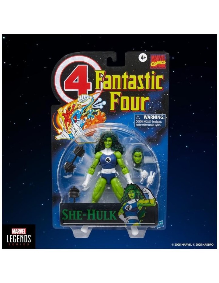hasbro figura hasbro marvel legends series retro fantastic four she hulk