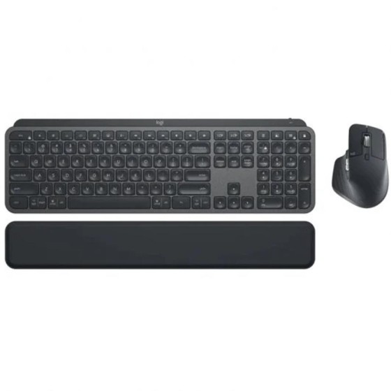 logitech teclado + raton logitech mx keys s combo inalambrico grafito espanol