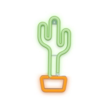 forever lampara forever neon led cactus orange green