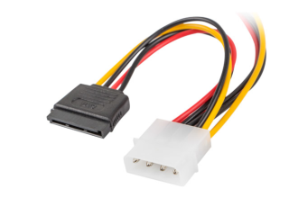 cable lanberg alimentacion molex macho a 2x sata hembra 15 cm