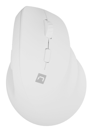 raton natec crake 2 vertical diestro dual 2400 dpi blanco bluetooth pilas