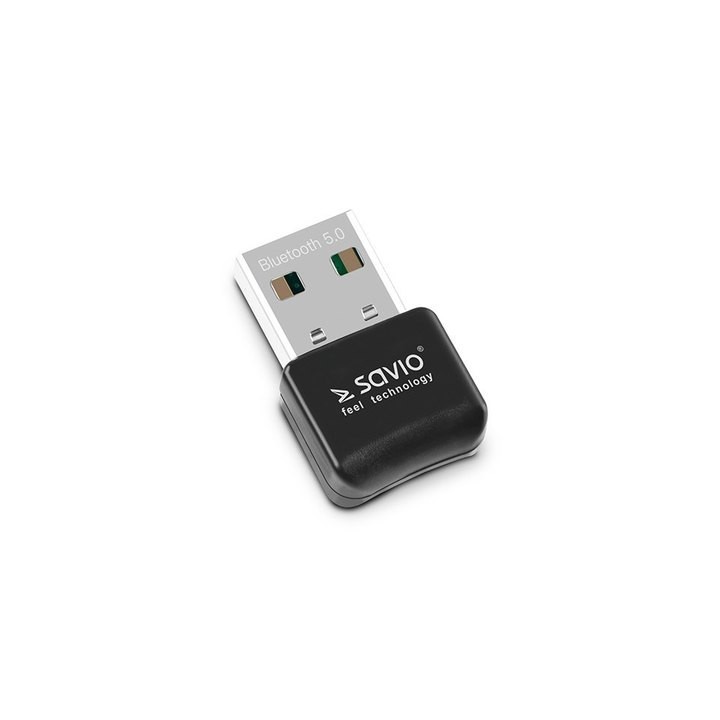 adaptador bluetooth 5.0 savio bt 050 negro alcance 10m