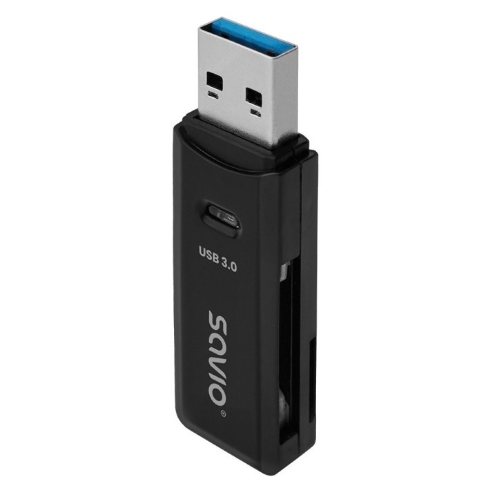 lector de tarjetas sd   usb 3.0 negro savio ak 64 hasta 5 gbps compatible con micro sd y sd