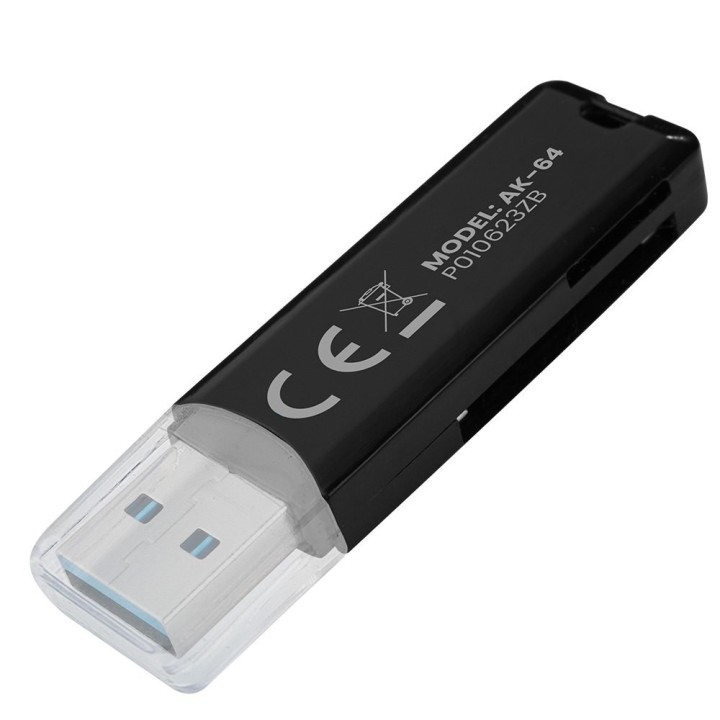 lector de tarjetas sd   usb 3.0 negro savio ak 64 hasta 5 gbps compatible con micro sd y sd