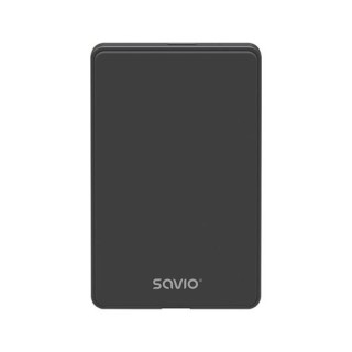 caja externa disco duro hd ssd 2.5  savio ak 65 black usb 3.0 plug