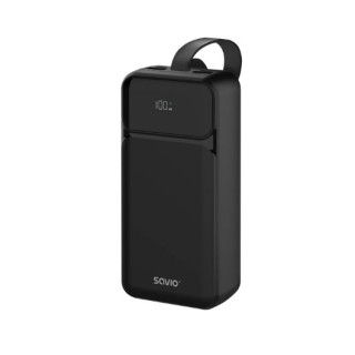 powerbank savio 30000mah ba 10 black negro 30000 mah quick charge y power delivery led