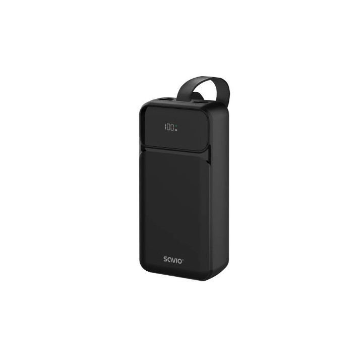 powerbank savio 30000mah ba 10 black negro 30000 mah quick charge y power delivery led