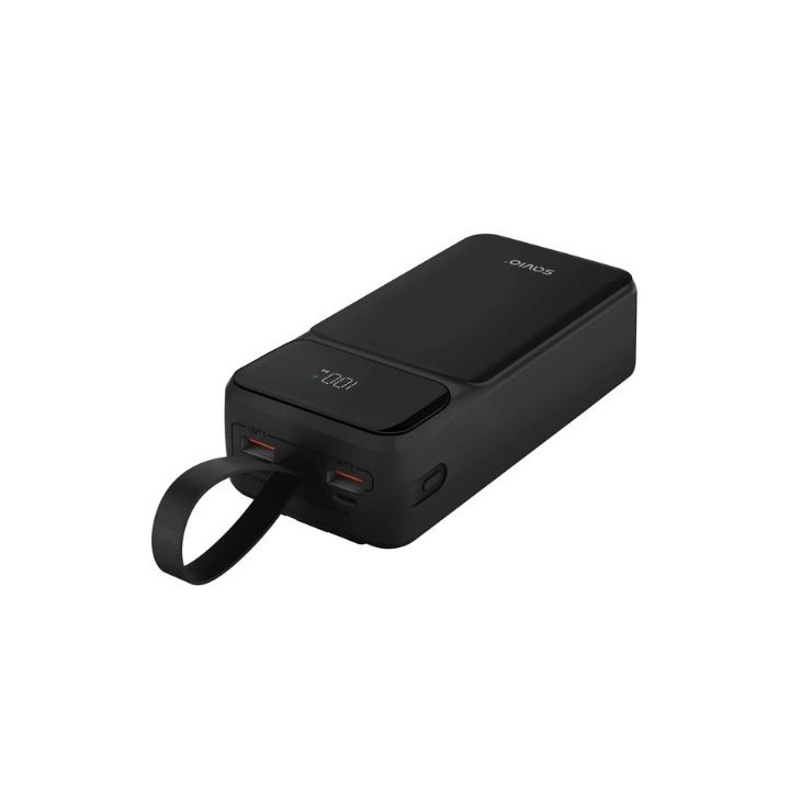 powerbank savio 30000mah ba 10 black negro 30000 mah quick charge y power delivery led