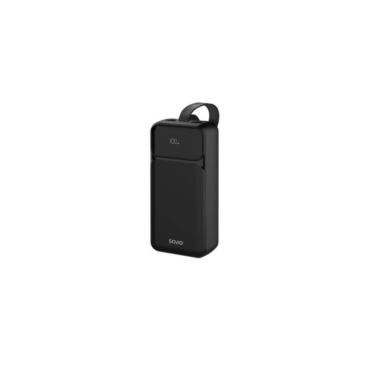 powerbank savio 30000mah ba 10 black negro 30000 mah quick charge y power delivery led