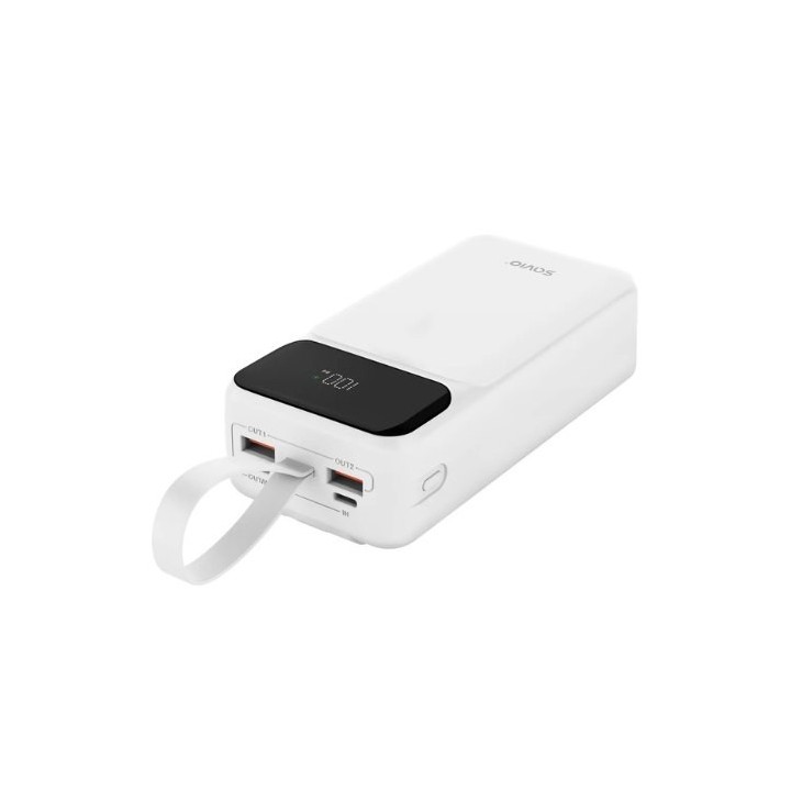 powerbank savio 30000mah ba 11 white blanco 30000 mah quick charge y power delivery led