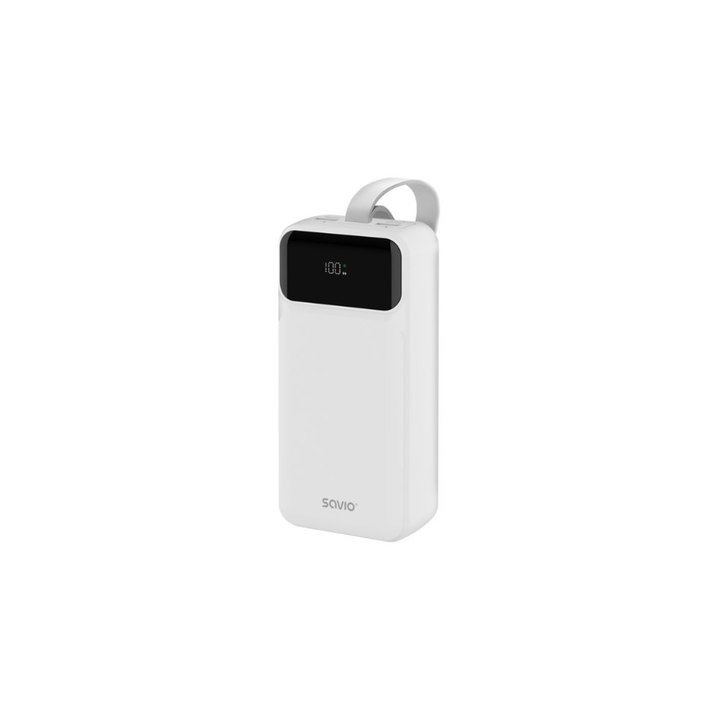 powerbank savio 30000mah ba 11 white blanco 30000 mah quick charge y power delivery led