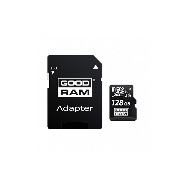goodram tarjeta de memoria micro sd goodram 128gb c10 uhs   i con adaptador