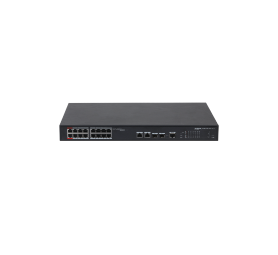 dahua  dh pfs4218 16et 240 v3  dahua switch l2 hi poe gestionable 16 puertos 10/100 + 2 combo gigabi