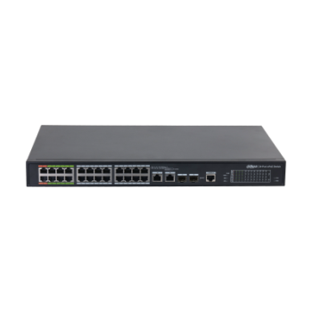 dahua  dh lr2226 24et 360 v2  dahua switch l2 epoe gestionable 24 puertos 10/100  8 epoe/eoc + 16 po