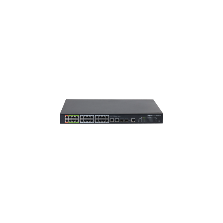 dahua  dh lr2226 24et 360 v2  dahua switch l2 epoe gestionable 24 puertos 10/100  8 epoe/eoc + 16 po