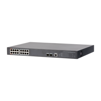 dahua dahua   dh pfs4218 16gt 240   switch poe 16 puertos gigabit + 2 sfp uplink gigabit 240w 802.3a