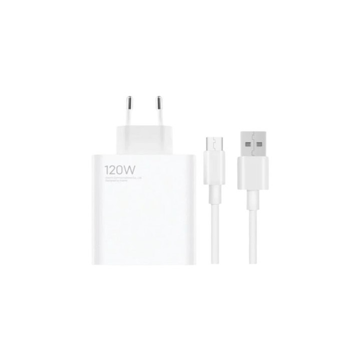 cargador usb xiaomi 120w hypercharge usb a white incluye cable usb a a usb c