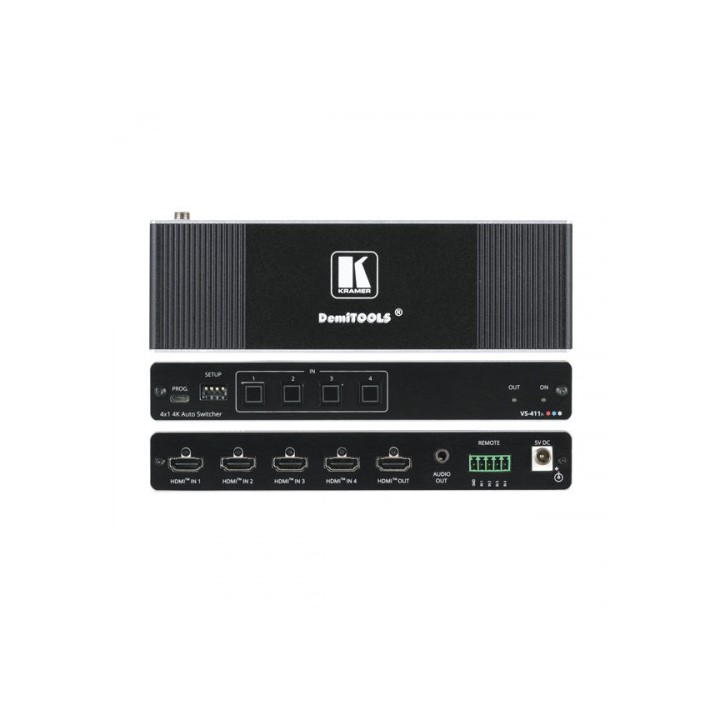 kramer kramer selector vs 411x automatico 4k hdr hdmi 4x1