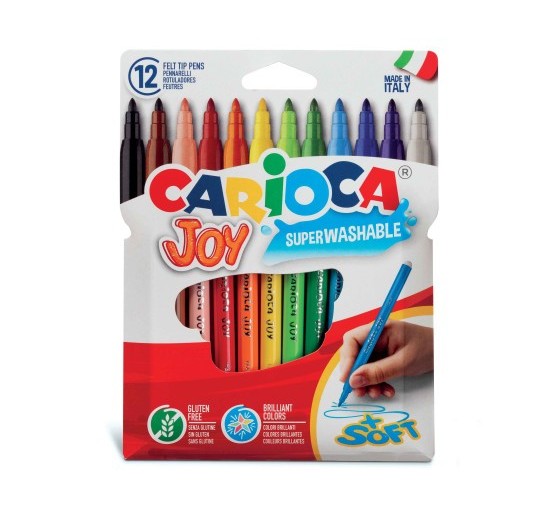carioca estuche 12 rotuladores joy bolsa carton carioca 40531