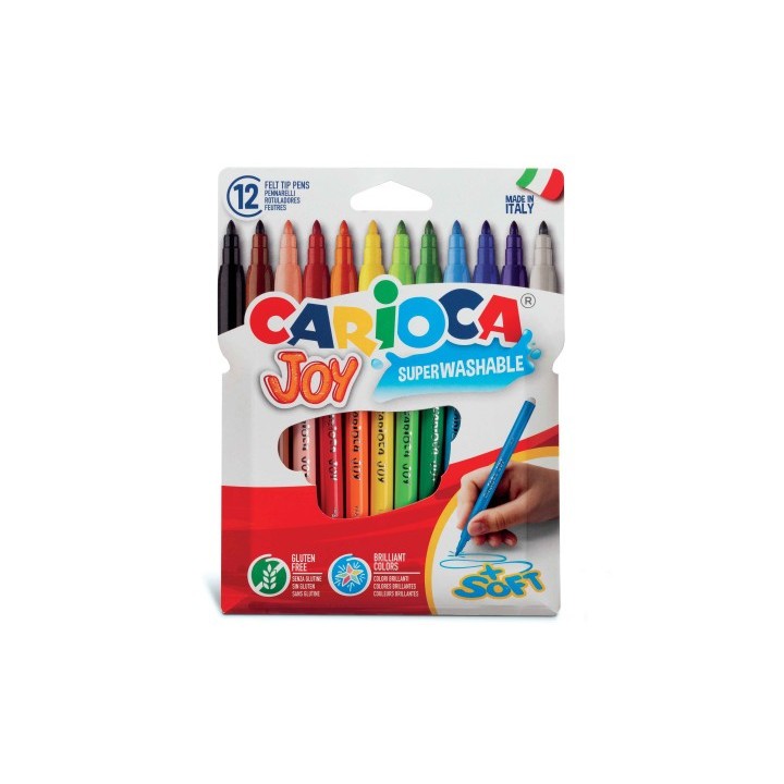 carioca estuche 12 rotuladores joy bolsa carton carioca 40531