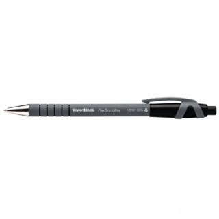 papermate boligrafo flexgrip ultra retractil 1.0 negro papermate s0190  pack  12 unidades
