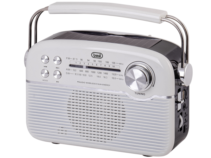 radio trevi ra 7f50 bt portable radio carga solar+aw+sd tif. white