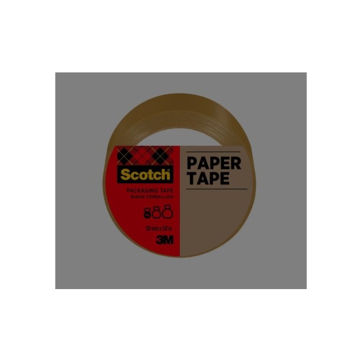 scotch rollo cinta de papel 50mtsx50mm. color marron scotch 7100301