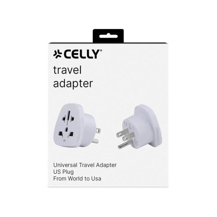 celly adaptador de viaje universal us