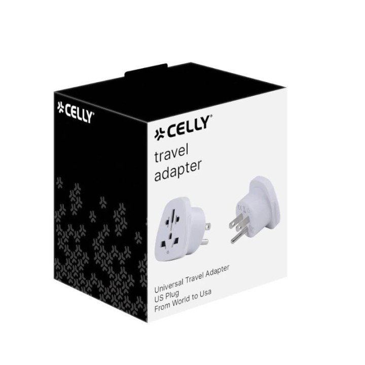 celly adaptador de viaje universal us