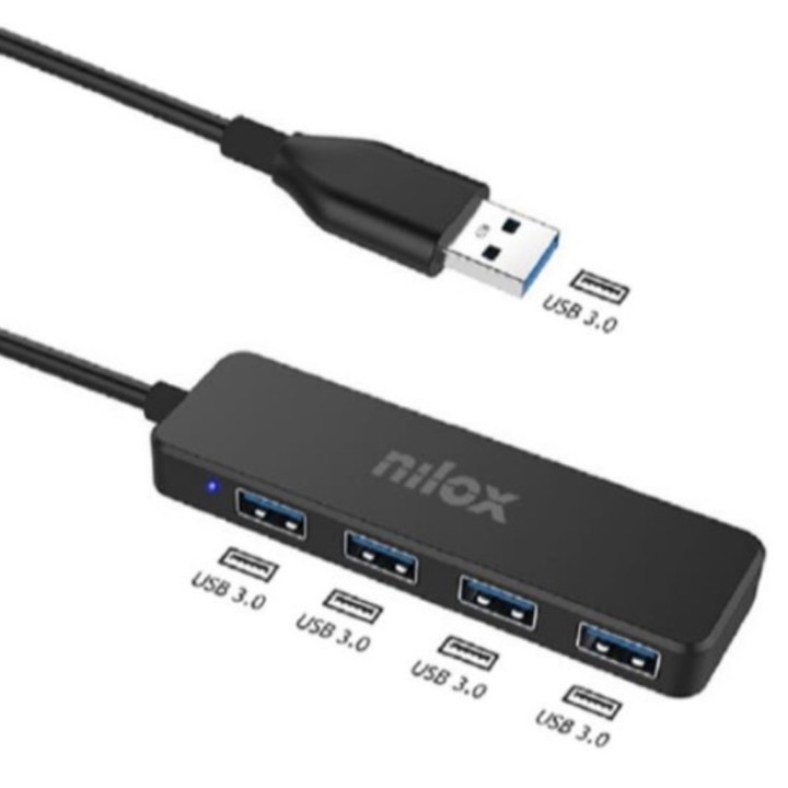 nilox hub nilox 4 x usb 3.0 salida usb 3.0