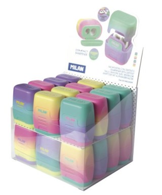 milan expositor 24 sacapuntas compact sunset milan 20166224sn