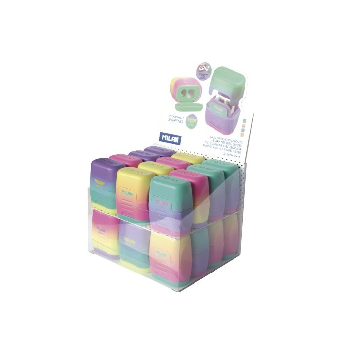 milan expositor 24 sacapuntas compact sunset milan 20166224sn