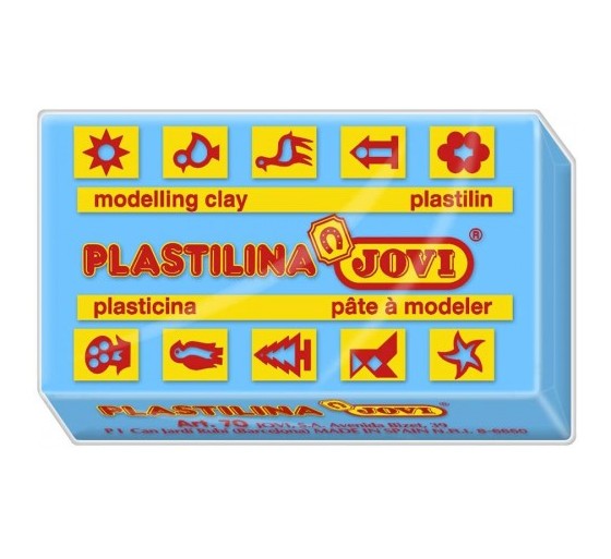 jovi caja 15 pastillas plastilina 150 g   azul claro jovi 7112