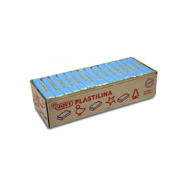jovi caja 15 pastillas plastilina 350 g   azul claro jovi 7212