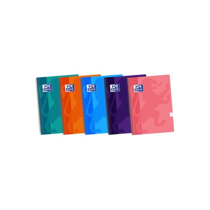 oxford oxford 400088603 cuaderno y block 80 hojas colores surtidos  pack  5 unidades