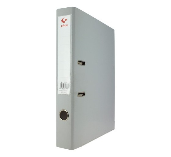 grafoplas archivador palanca 45 color gris a4 lomo estrecho 290x320x55 grafoplas 17269371  pack  12