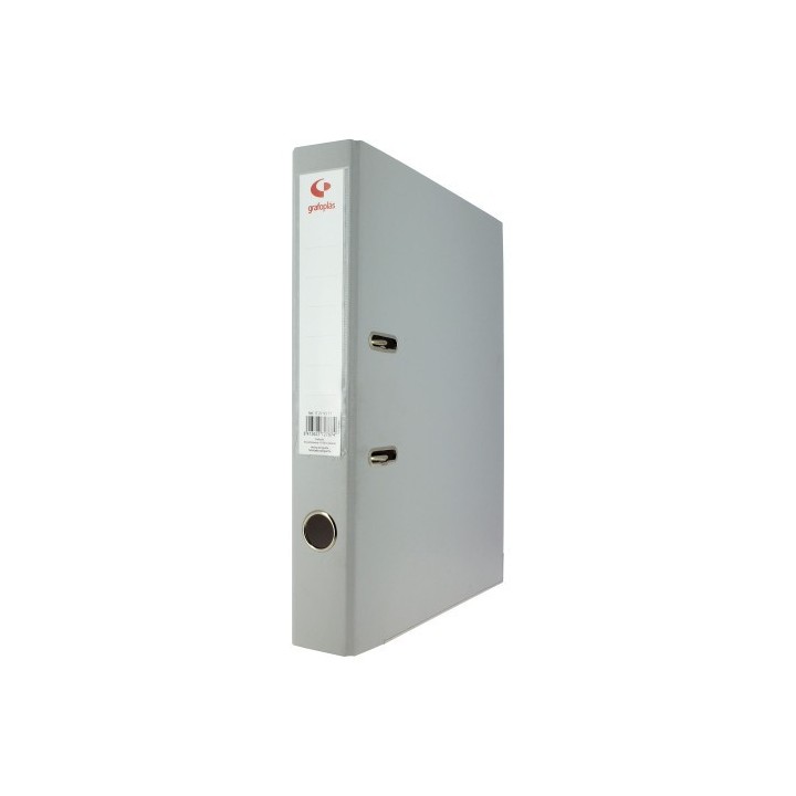 grafoplas archivador palanca 45 color gris a4 lomo estrecho 290x320x55 grafoplas 17269371  pack  12