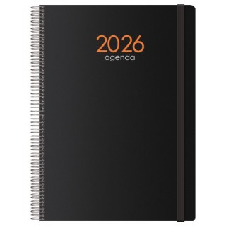 dohe agenda 2026 syncro espiral dia pagina 21 x 29 cm. negro dohe 11617   26