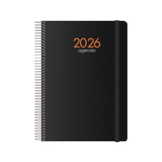 dohe agenda 2026 syncro espiral dia pagina 15 x 21 cm. negro dohe 11620   26