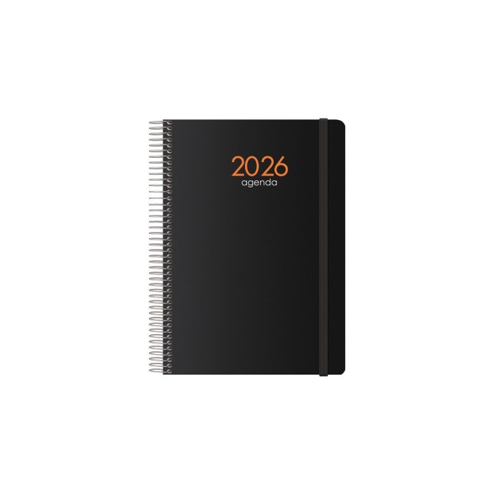 dohe agenda 2026 syncro espiral dia pagina 15 x 21 cm. negro dohe 11620   26