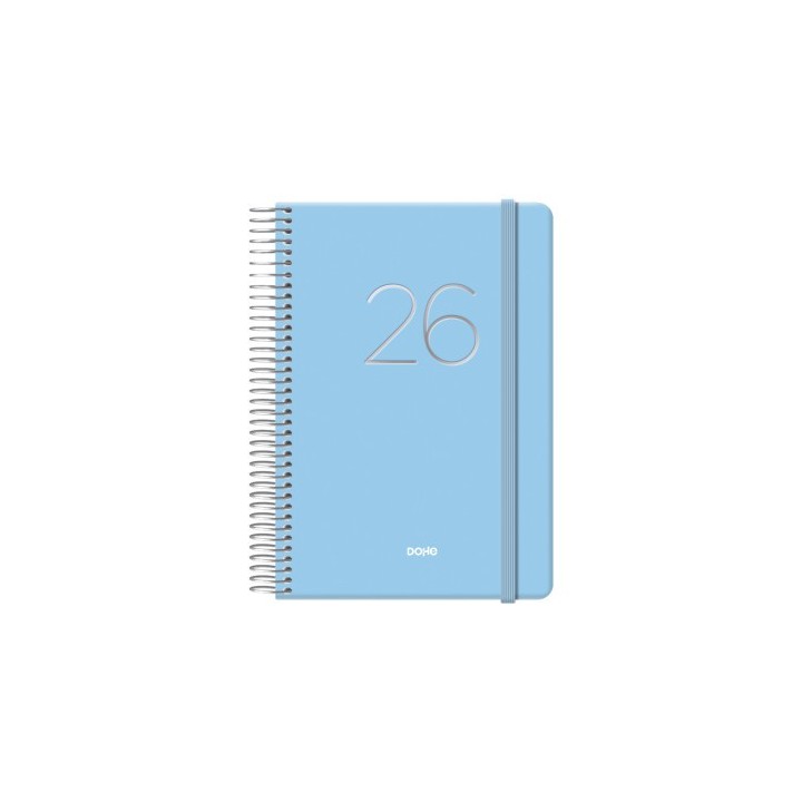 dohe agenda 2026 gloss espiral dia pagina 12,5 x 18 cm. azul dohe 12572   26