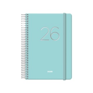 dohe agenda 2026 gloss espiral dia pagina 12,5 x 18 cm. verde dohe 12573   26