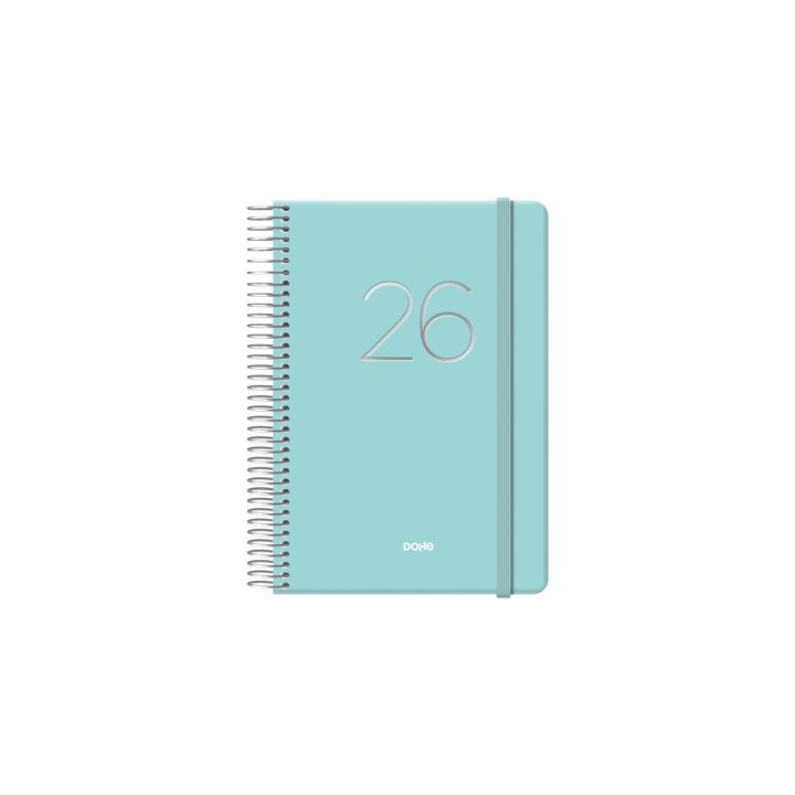 dohe agenda 2026 gloss espiral dia pagina 12,5 x 18 cm. verde dohe 12573   26