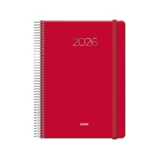 dohe agenda 2026 denver espiral dia pagina 15 x 21 cm. color rojo dohe 12719   26