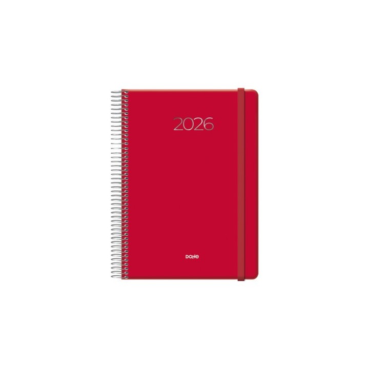 dohe agenda 2026 denver espiral dia pagina 15 x 21 cm. color rojo dohe 12719   26