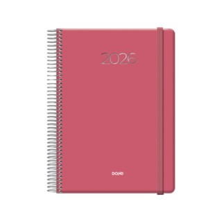 dohe agenda 2026 denver espiral dia pagina 15 x 21 cm. color rosa dohe 12723   26